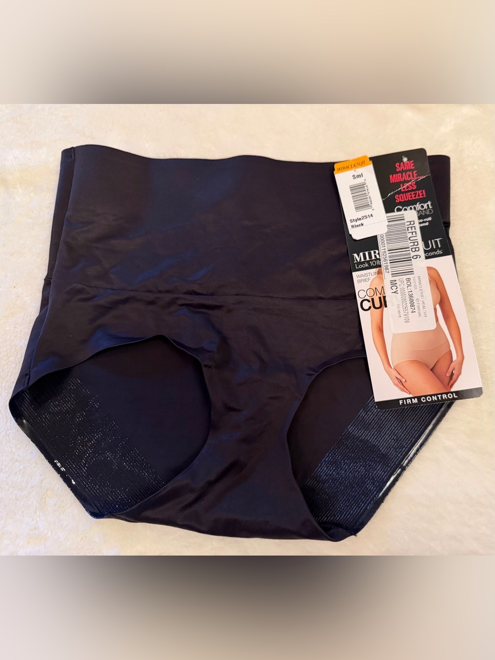 Miraclesuit Comfort Band Waistline Brief Shapewear Black Size Small NWT